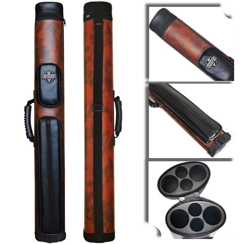 BY SPORTS 2x2 Hard cue case Oval Pool Cue Billiard Stick Carrying Case - Image 1